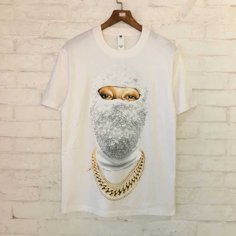 

nom ih Hip uh nit Hop RELAXED T shirts SS Summer Style Men Women Pearl Mask Printed Top Tees E6QW