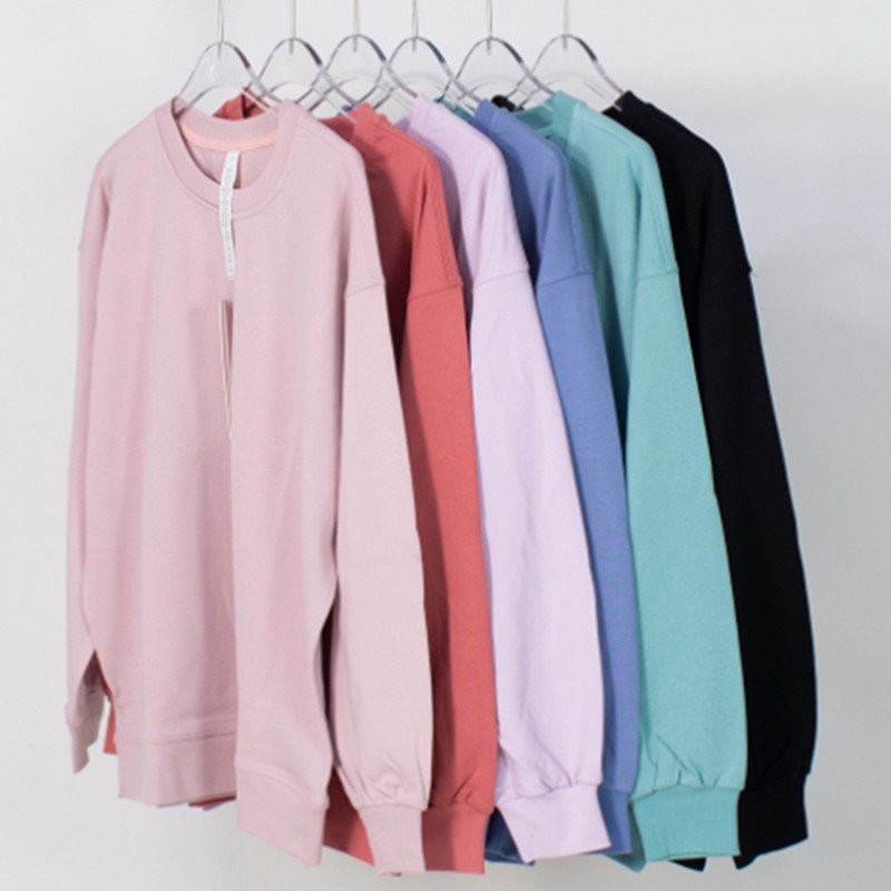 

LL Women's Yoga Outfit Sweater Top Casual Loose Gym Perfectly Oversized Crew Sports Shirts Workout Blouse Woman Sport Long Sleeve For Fitness new, 0004