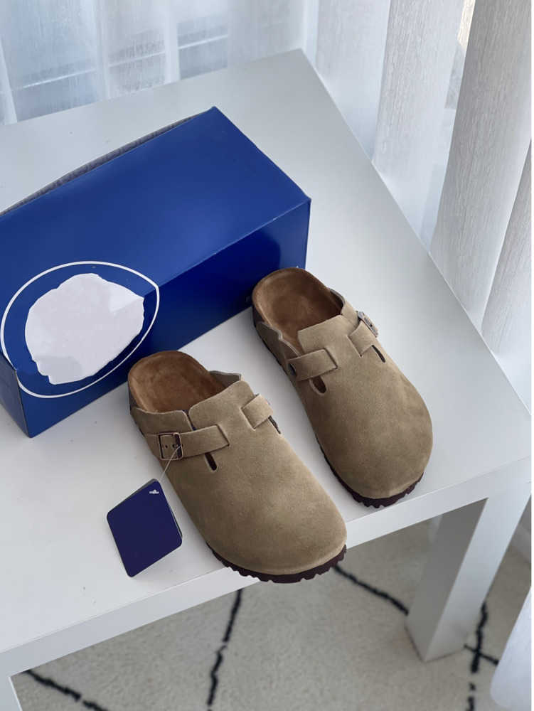 

Slippers Designer birks boston clog Sandal slipper arizona gizeh men women suede cow leather slides half slippers slip on Slider Platform Sunscreen design 60ess, Bk10241