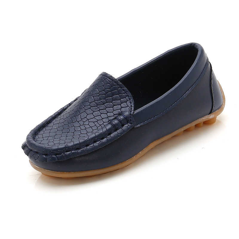 

Slip Fashion Flats On For Children Leather Casual Comfortable PU Shoes Boys Girls Kids Candy 10 Colors Moccasin Loafers All Size F6ZW, Black