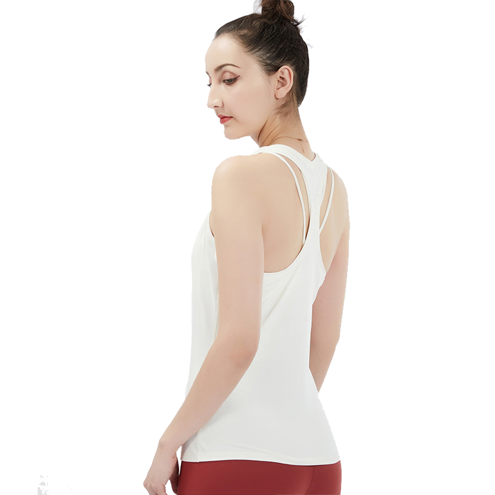 Yoga Vest Sleeveless Cool Solid Backless Shirts Sports Fitness Tank Top Women Wear Sexy Shirt Gym Workout