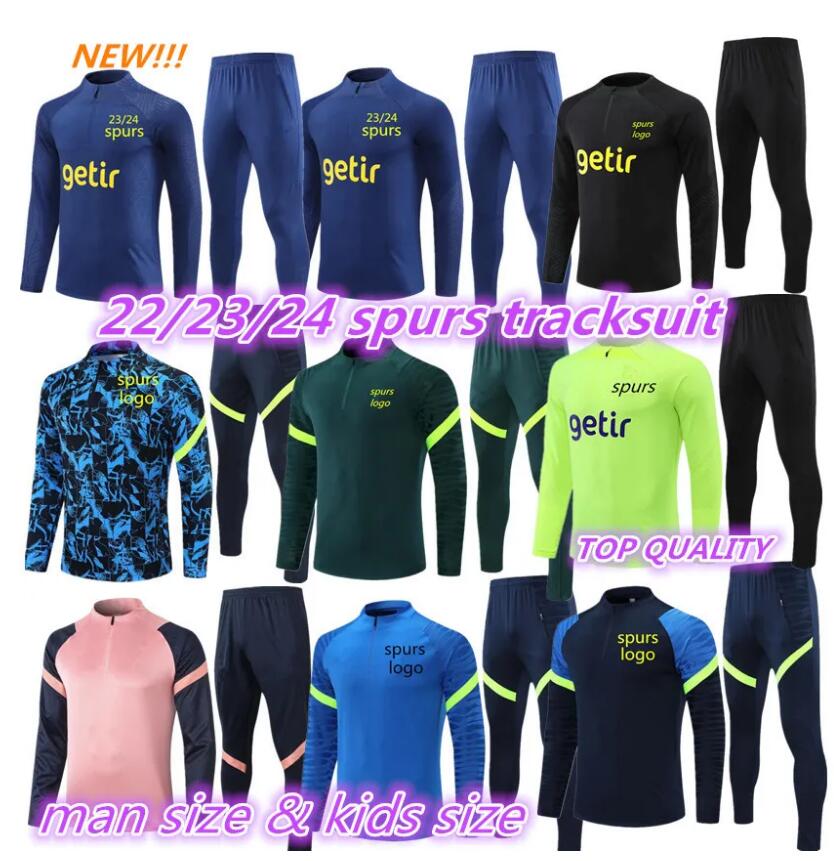 

2023 2024 hot spurs soccer tracksuit SET training suit 21/22 23 24 TOTTENHAM Long sleeve KANE tracksuit football jacket chandal futbol adult and kids survetement