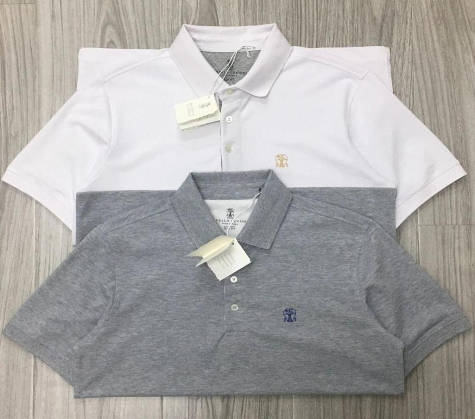Men Polo Shirt Italian Brunello Cucinelli Spring and Summer Casual Lapel Short Sleeved9584786