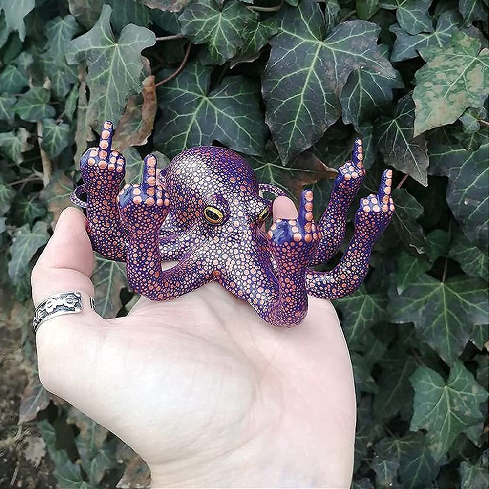 

Toilet Paper Holders Octopus With Mother Of Pearl Multiple Colour Middle Finger Luminous Gesture Glow In The Dark Toy 230512