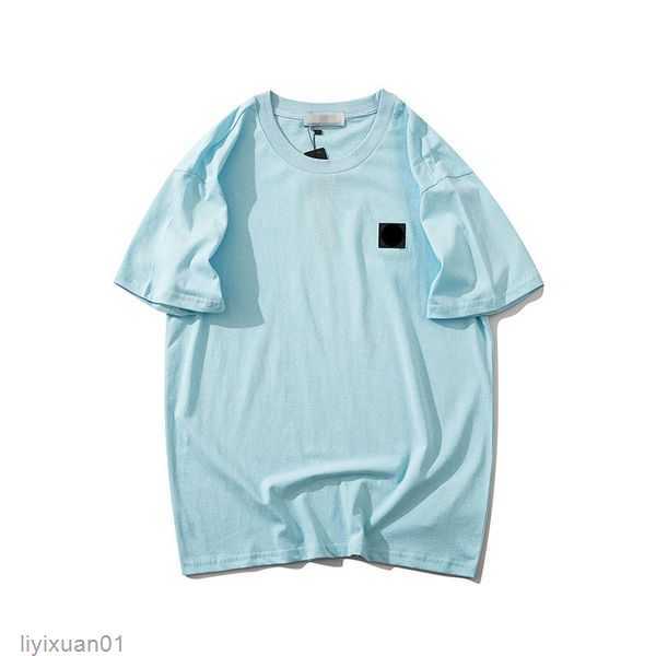 

Designer Brand Topstoney Men's Shirs Versized Shir Women Fashion Coon Summer Sones and Shor Sleeve Tide Sone Men Mulicolor Top Asian Size 10 W3M4, H2