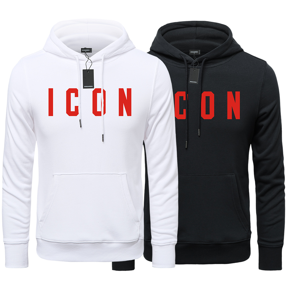 

dsquared2 Casual Fashion Trend Hoodie Simple Classic Letter Print Couple Unisex Sweatshirt DSQ ICON Street Fashion Crew Neck Cotton Sweatshirt DM003, As shown