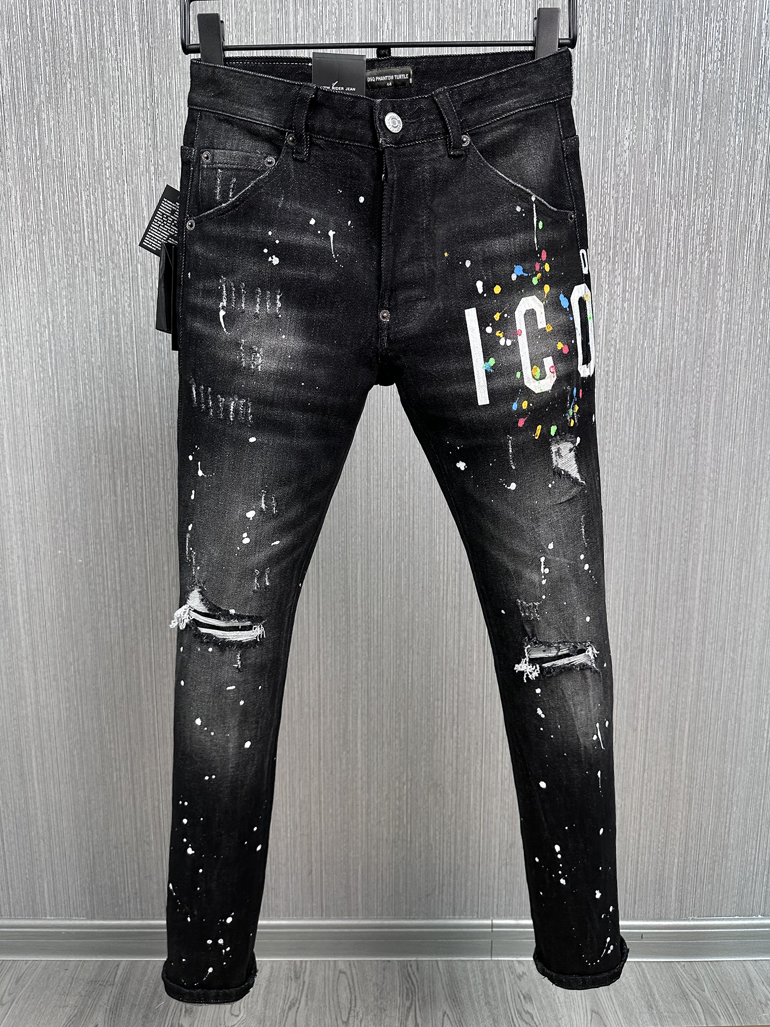DSQ PHANTOM TURTLE Classic Fashion Man Jeans Hip Hop Rock Moto Mens Casual Design Ripped Jeans Distressed Skinny Denim Biker Jeans 2034