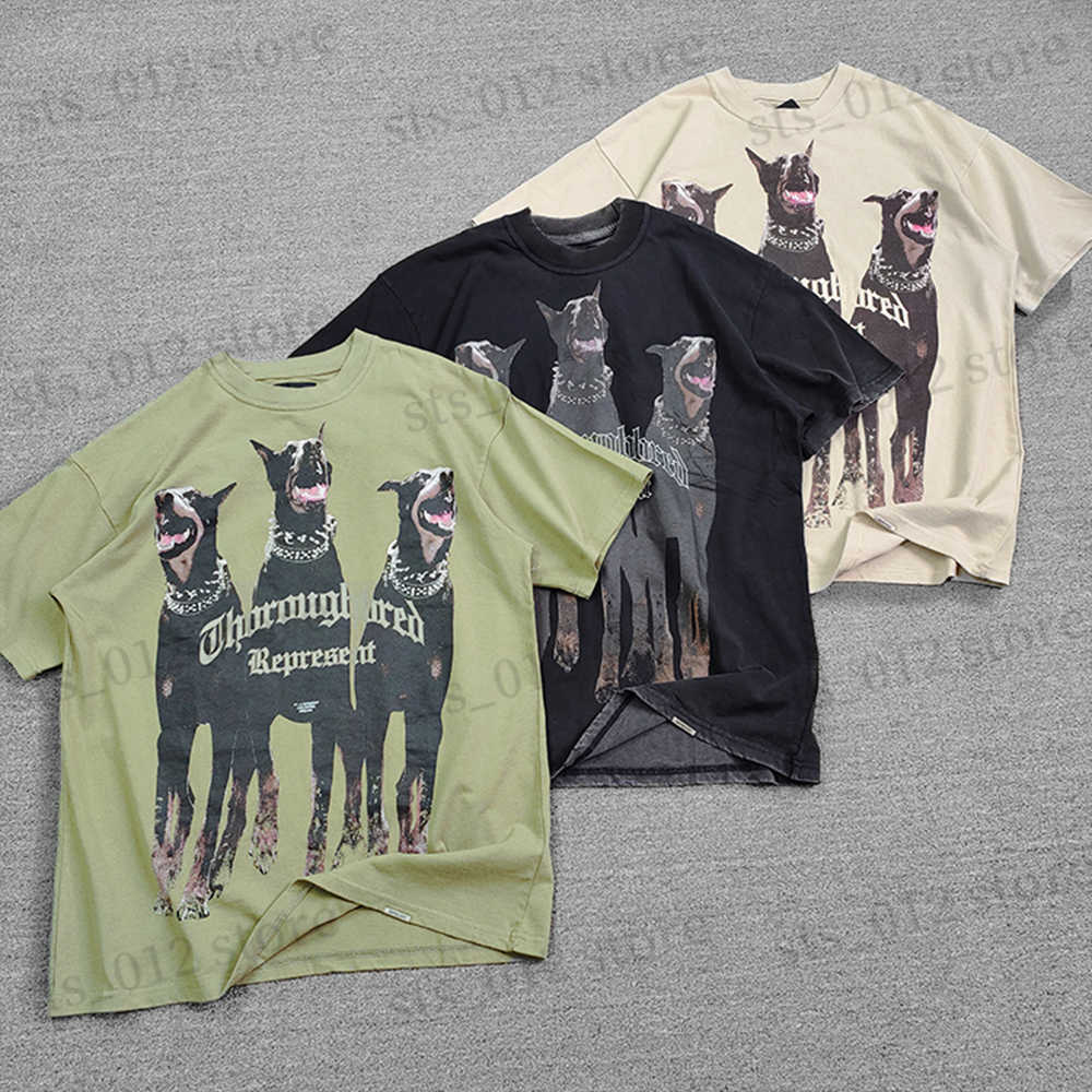 

Men's T-Shirts Frog drift 1 1 Streetwear Animal Doberman Pinscher Dog THOROUGHBRED Graphics Summer Vintage Khaki tee t-shirt tops for men T230512, Beige