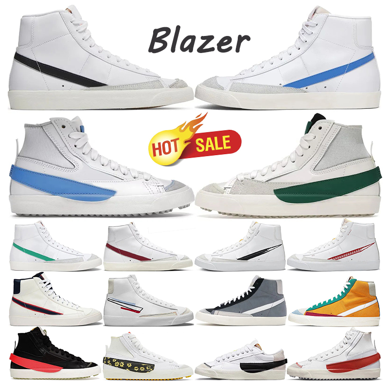 

2023 Casual Shoes OG blazers mid 77 blazers shoes Sneakers Vintage Jumbo Low Men Women White Indigo Pine Green blazer Pomegranate Mens Designer Platform Sneakers, 12