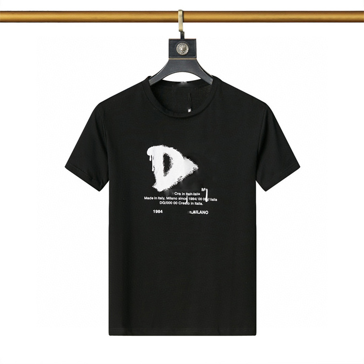 Hommes lettre impression t-shirts de luxe noir créateur de mode été haute qualité haut à manches courtes taille S-XXXL I5