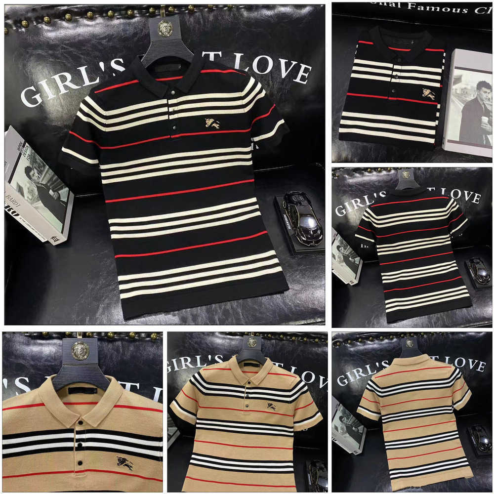 

Polo Clothes Luxury Designer Summer Brand Shirts Men's Casual Polo Fashion Snake Bee Print Embroidery T Shirt High Street Mens Polos Z0TV, Black