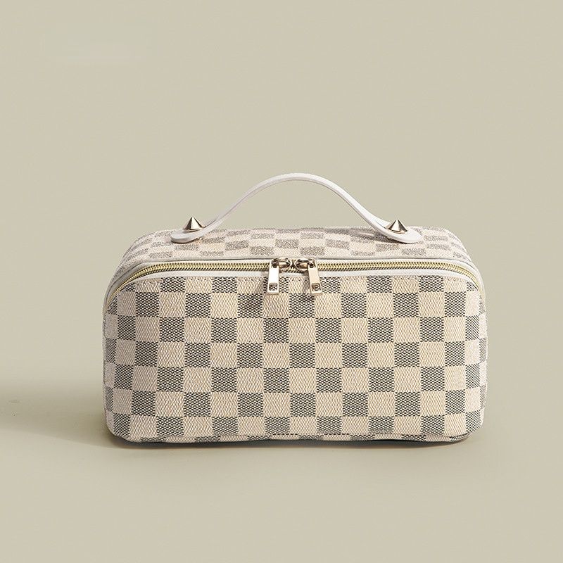 

Women Cosmetic Bags Travelling Toilet Bag Designer Cases Wash Large Capacity Toiletry Makeup Bags, Beige