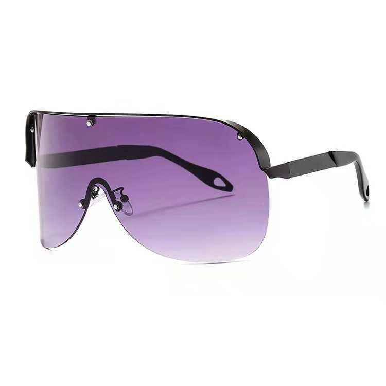 

GGs new large frame connected sunglasses one-piece personalized and bold windproof cycling glasses