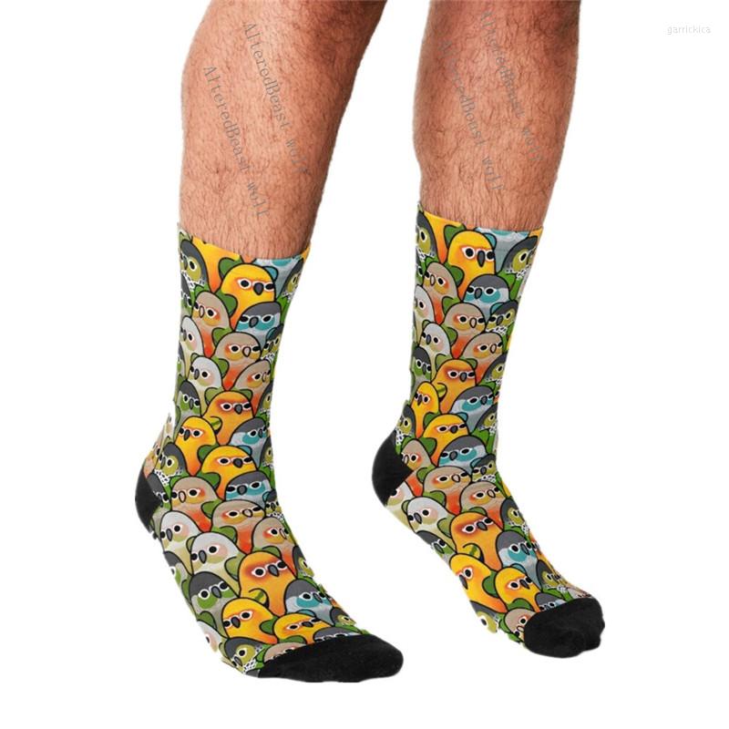 

Men's Socks Men's Funny Parrot Team Printed Harajuku Men Happy Hip Hop Novelty Cute Boys Crew Casual Crazy For, W2421