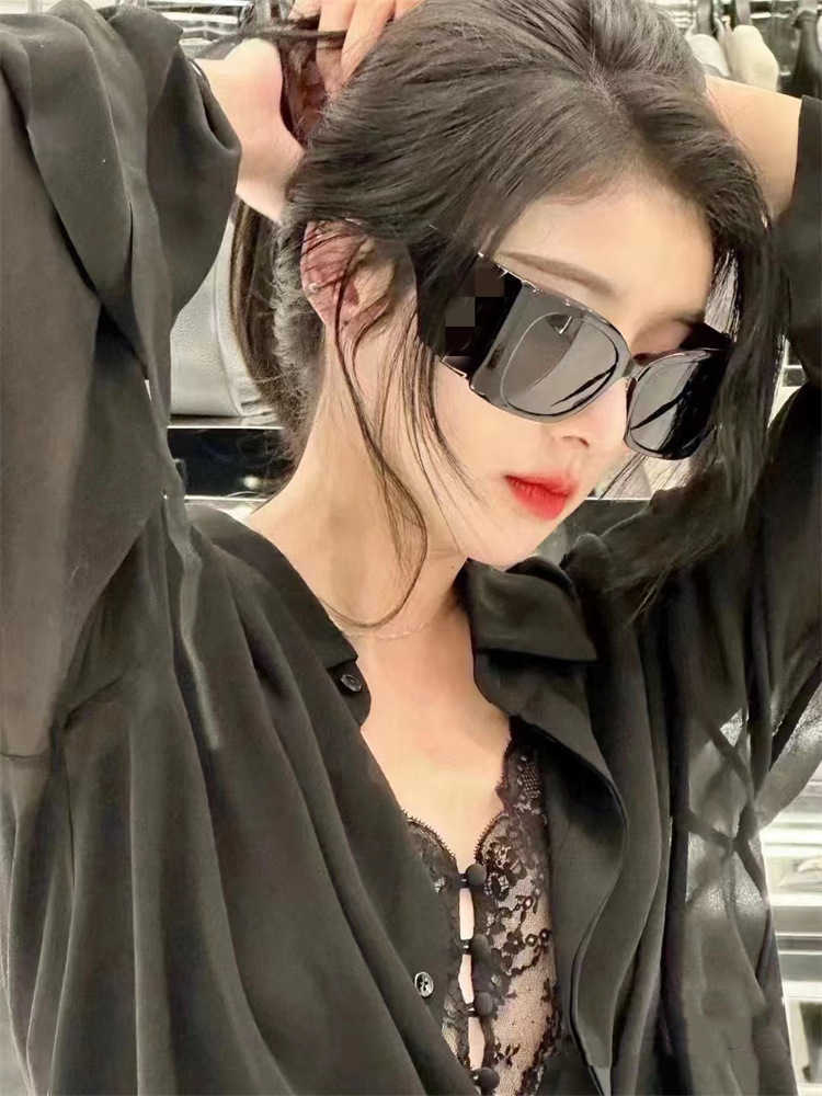 

Frames 2023 New SLP sunglasses Women's Net Red Large Square Slimming Sunglasses SLM119