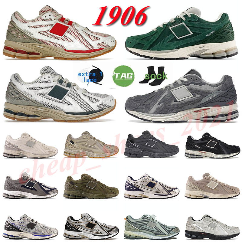 

News Authentic OG Protection Pack 1906R Casual Shoes for Men Womens 1906 Castlerock Black Turtledove Sea Salt True Red Nightwatch Green B1906 Athletic Sneakers 36-45, C33 silver metallic blue
