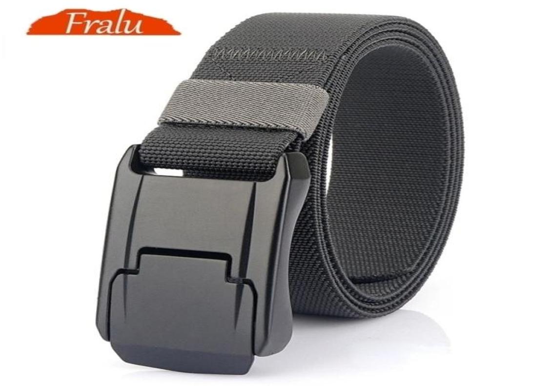 

Belts Stretch For Men and Women Hard Alloy Quick Release Buckle Strong Real Nylon Unisex Elastic Overalls Work 2210062759660, Black