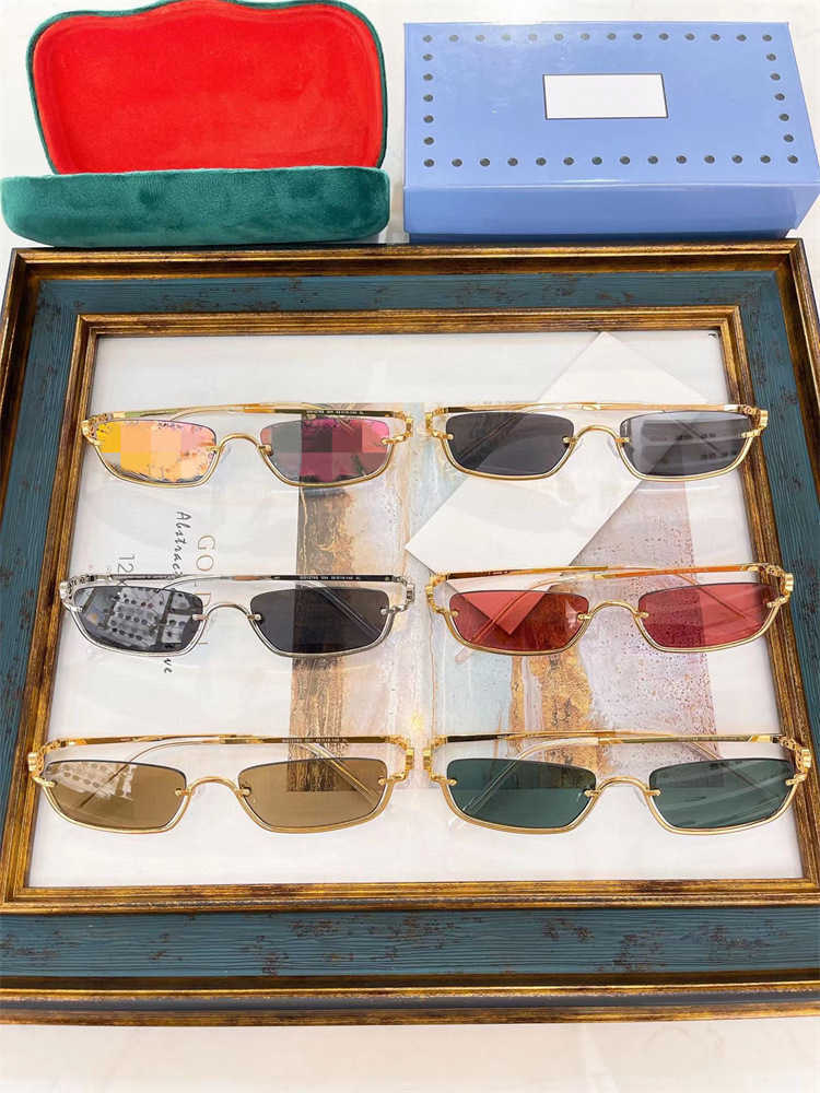 

New G family sunglasses INS network red with metal half frame personalized hip hop GG1278S