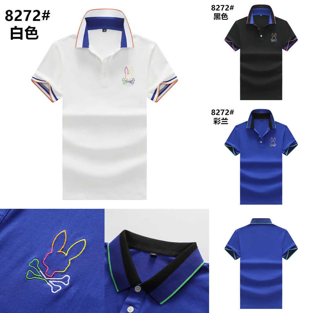 

Polo Rabbit Men's Shirt Short Skull Sleeve Cartoon Embroidery Collar Solid Fashion Brand Simple M-XXXL AAFA, Customize
