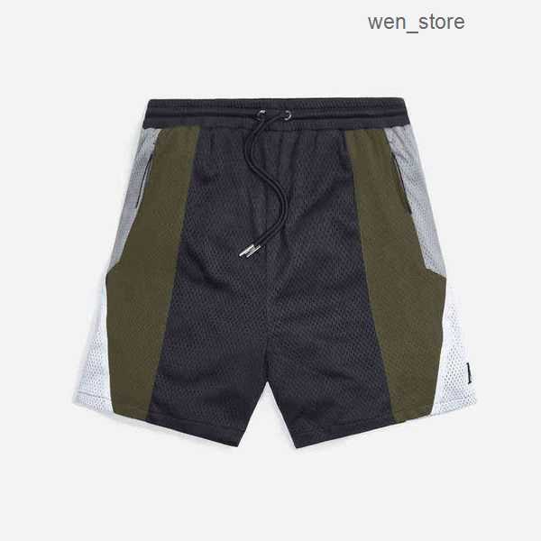 

Embroidery Kith Shorts High Quality Mesh Breathable Zipper Pockets 2 2YGG, Blue