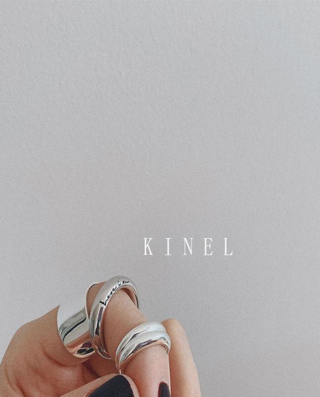 

Kinel S925 Sterling Silver Chic English Thick Minimalist Wide Glossy Open Joint Tail Ring Antique Jewelry 20197091092