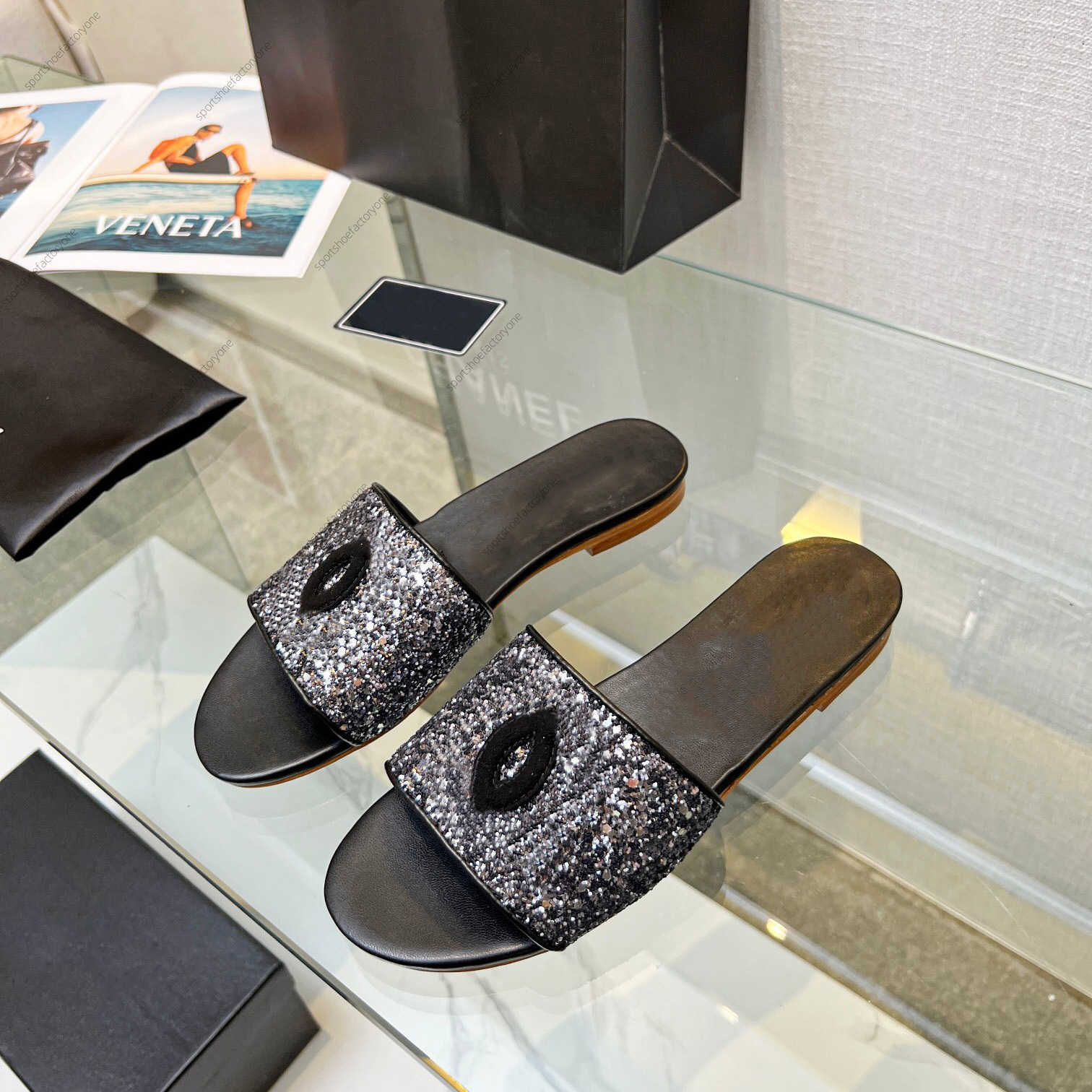 

2023 Designer Slippers For Mens Womens Fashion Classic Flat Summer Beach Shoes Man Scuffs Leather Rubber Flat Floral Flower Tiger Slides Sliders Big, #3