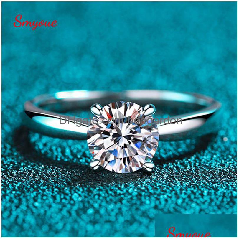 

Rings Smyoue White Gold 2Ct 100% Engagement Ring For Women S925 Sterling Sier Lab Diamond Promise Band Jewelry 230330 Drop De Dhlsc