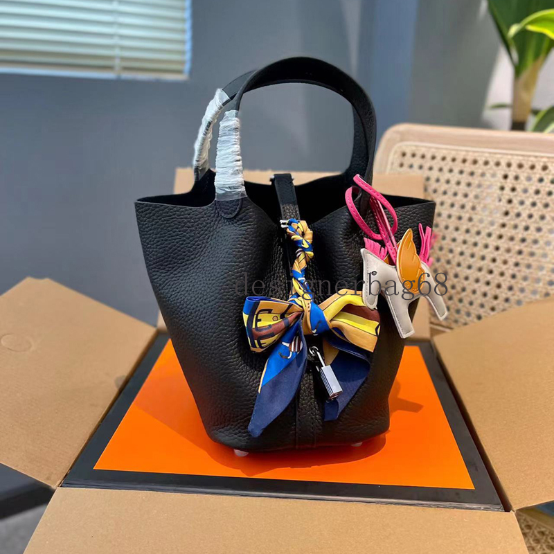 

Designer large basket handbags picotin lock 5a Real leather new shoulder bags bucket bag women shopping high quality Cross Body with lock picotin handbag Market Tote