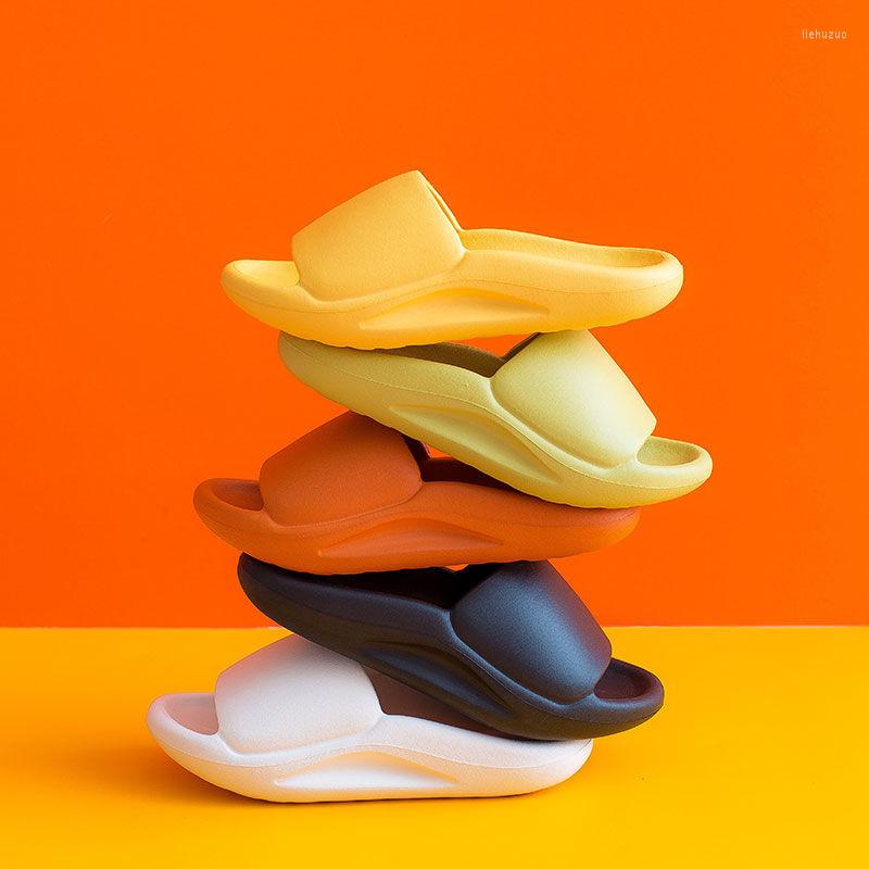 

Slippers Women's Thick-Soled Fashion Home Couple Fish Mouth Outdoor Flat Shower Casual Flip-Flops, Black