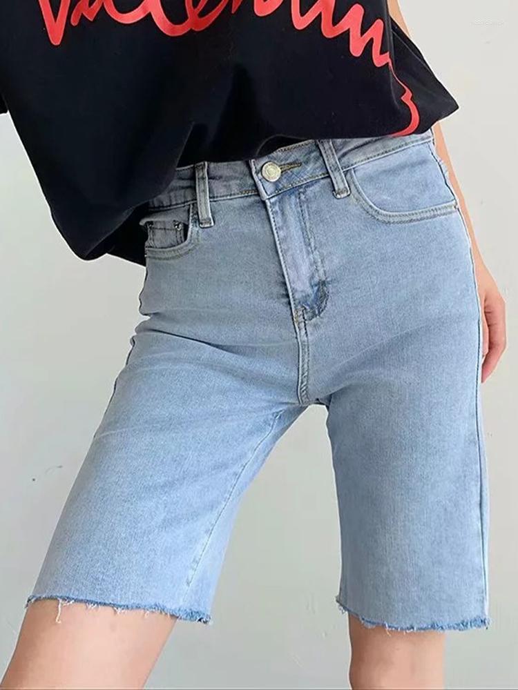 

Women's Shorts Casual High Waist Denim For Women 2023 Summer Vintage Stretch Skinny Cycling Short Jeans Female Y2K Streetwear, Blue