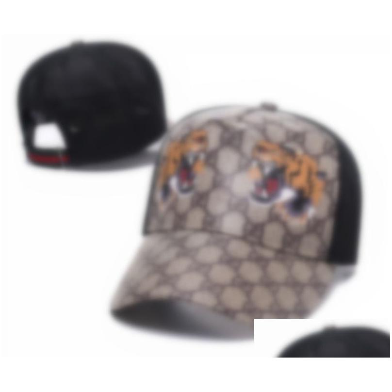 2023 designers mens baseball caps brand tiger head hats bee snake embroidered bone men women casquette sun hat gorras sports mesh cap