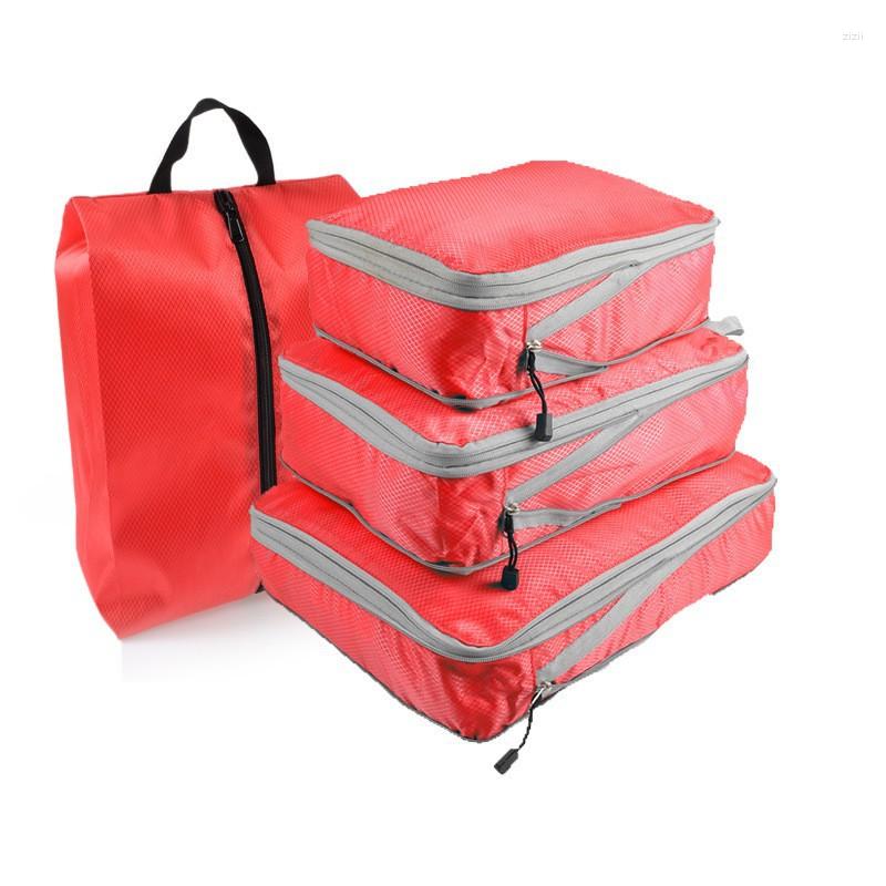 

Duffel Bags Travel Organiser Bag Compressible Packing Cubes Nylon Portable Handbag Luggage Clothes Storage Foldable Waterproof Shoes Bagh, Grey