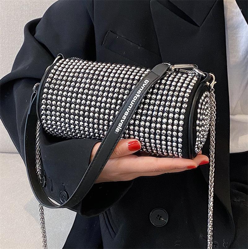 

Evening Bags Versatile Women's Barrel Shoulder Luxury Designer Handbags Fashion Crossbody Bag Female Sac A Main Femme, Black