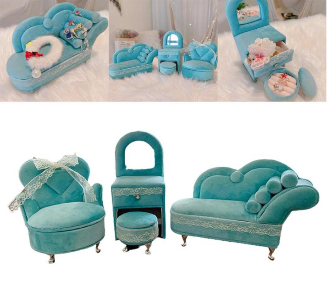 

Jewelry Pouches Bags Romantic Box Organizer Display Furniture Model For Rings Room Decor2920104