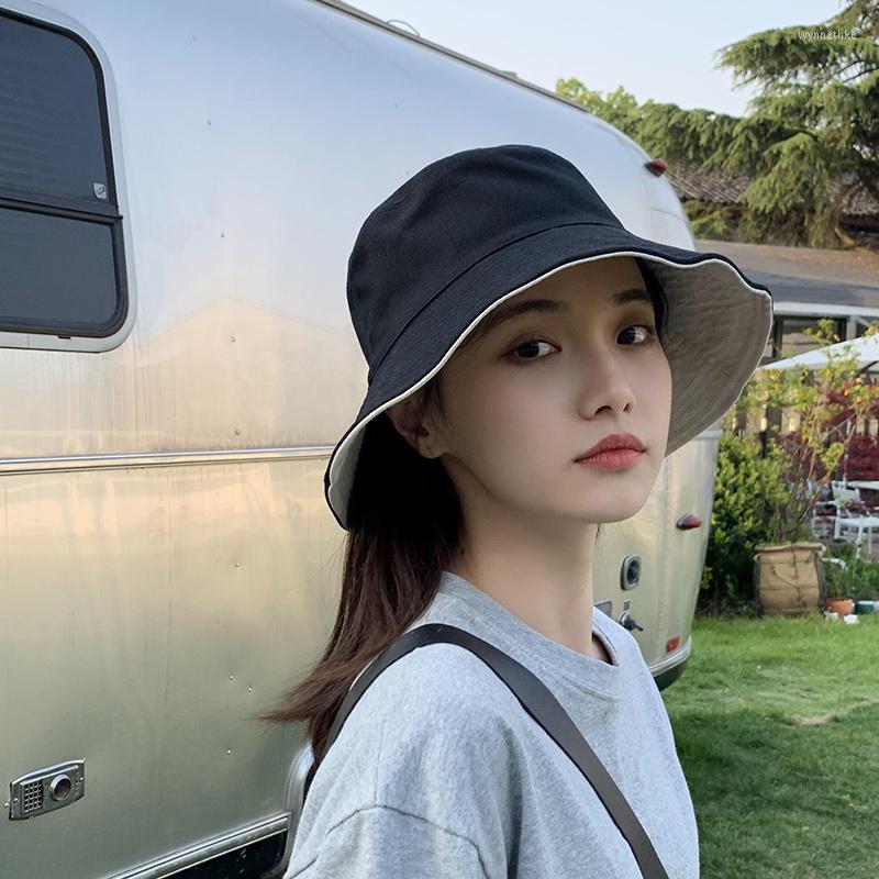 

Berets Fisherman's Hat Sweet Girl Outdoor Korean For Women In Summer Double-sided Face Sunscreen Casual Bucket