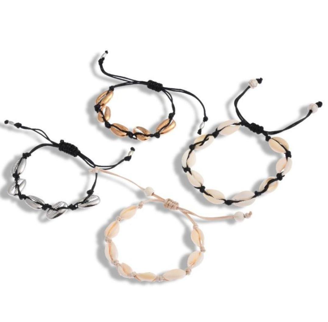 

Handmade Natural Seashell Hand Knit Bracelet Shells Bracelets Women Accessories Beaded Strand Bracelet Fashion Jewelry8394393