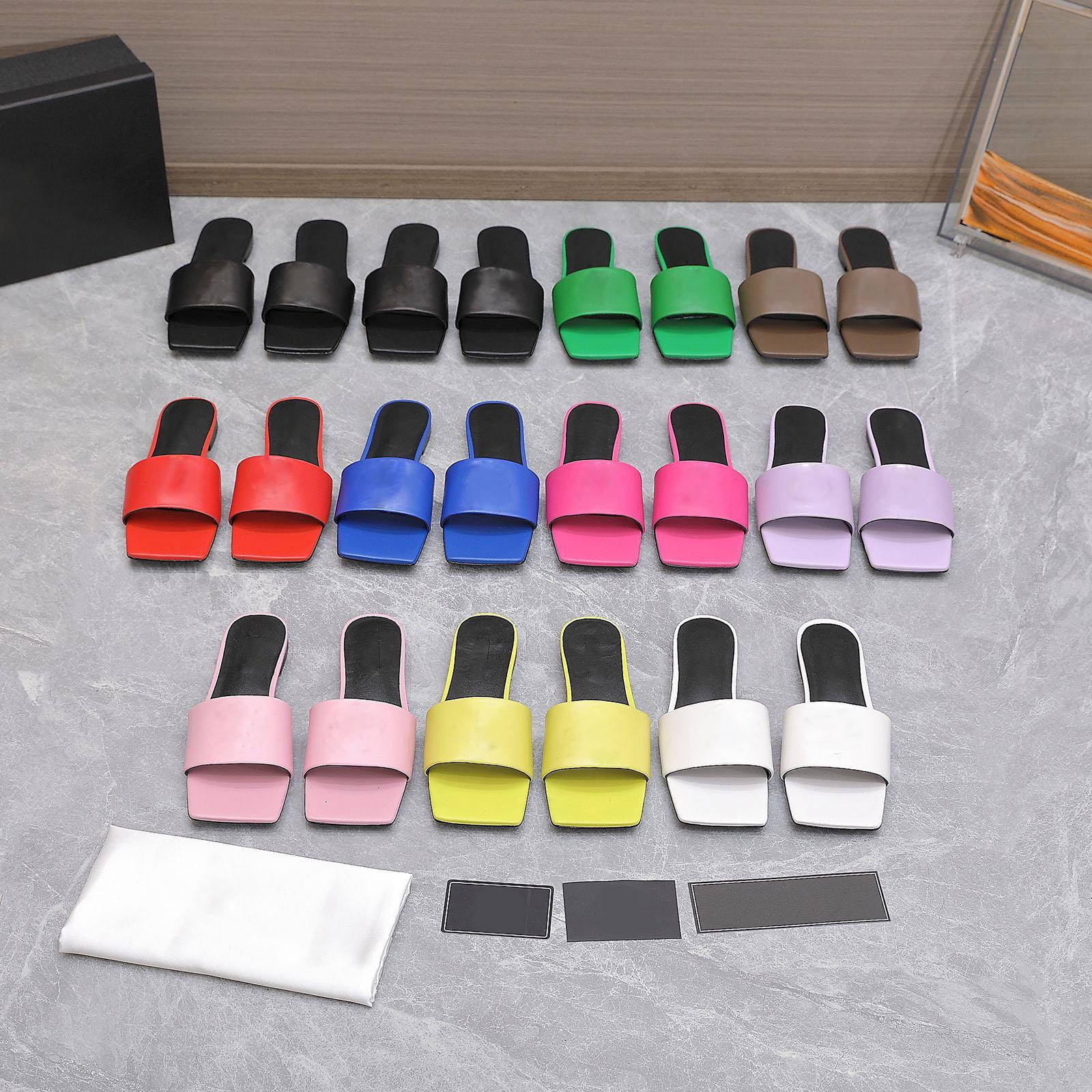 

Stylish Women Slippers Flat Leather Sandals Outdoor Casual Heeled Slipper Summer Designer Top Luxury Fashion Ladies Beach Flat Flip Flops, #4