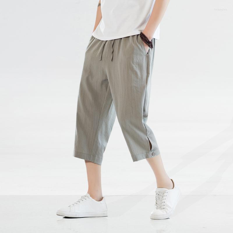 

Men's Pants Chinese Light Men RetRo Streetwear Harem 2023 Jogger Style Beach ShortS Summer Male Casual Calf-length, Black