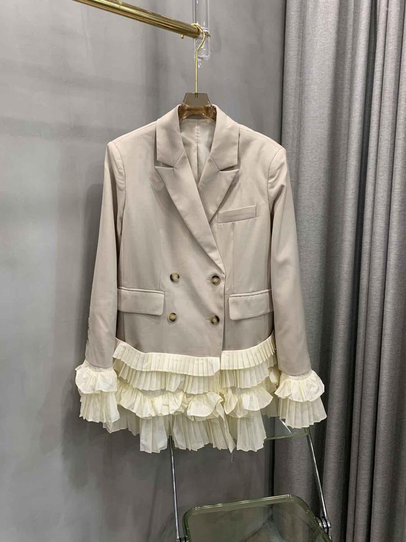 

Women' Jackets Heavy Work Pleated Lace Suit Removable Fashionable Temperament Comfortable 2023 Summer 0810, Picture color