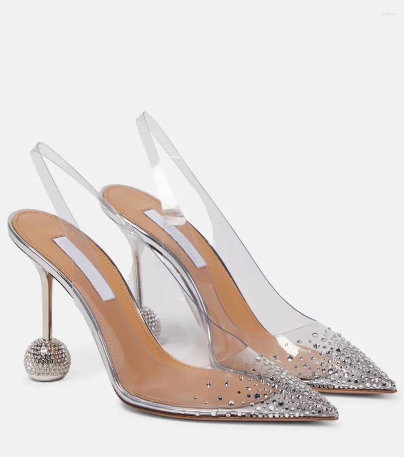 

Dress Shoes Yes Darling PVC Slingback Pumps Crystal Sparkling, Picture shown