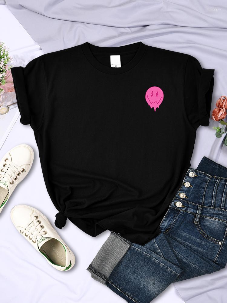 

Women' T Shirts A Twisted Happy Face Printing Female Tee Clothing Fashion Creativity Street T-Shirt Original Design Crewneck Womens Short, Green