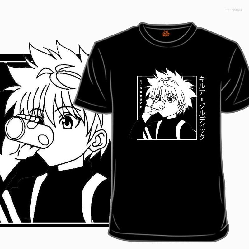 

Men's T Shirts Cotton Men Women T-shirt Tops Kawaii X Tshirt Killua Zoldyck Fitted Soft Anime Manga Tee Shirt, No prining