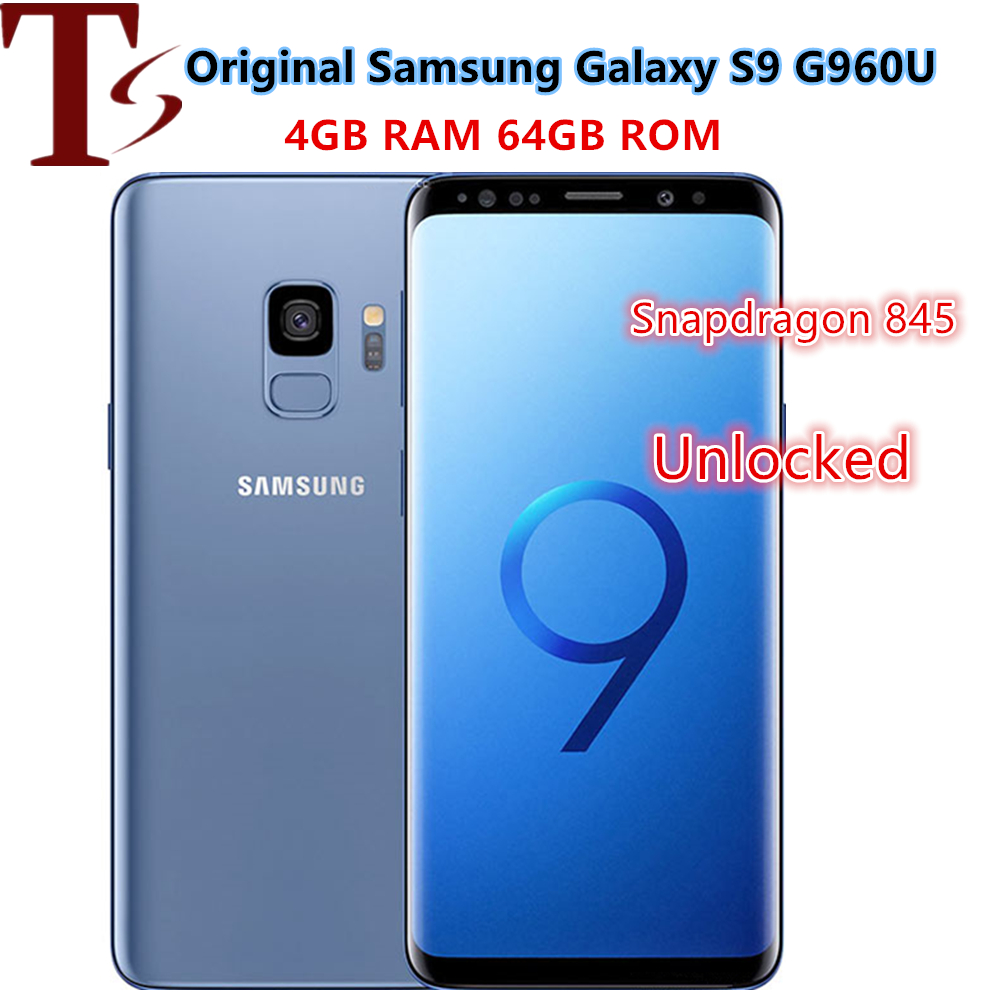 

original refurbished Samsung Galaxy S9 G960U Original Unlocked LTE Android Cell Phone Octa Core 5.8" 12MP 4G RAM 64G ROM Snapdragon 6pcs, Blue