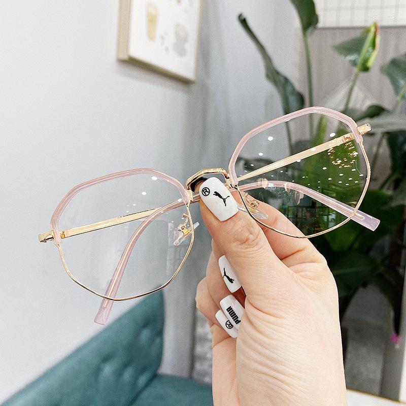 

Sunglasses Anti Blue Light Myopia Glasses Temples Round Frame Clear Lens Eyeglasses Anti-reflective Reading Short-sighted