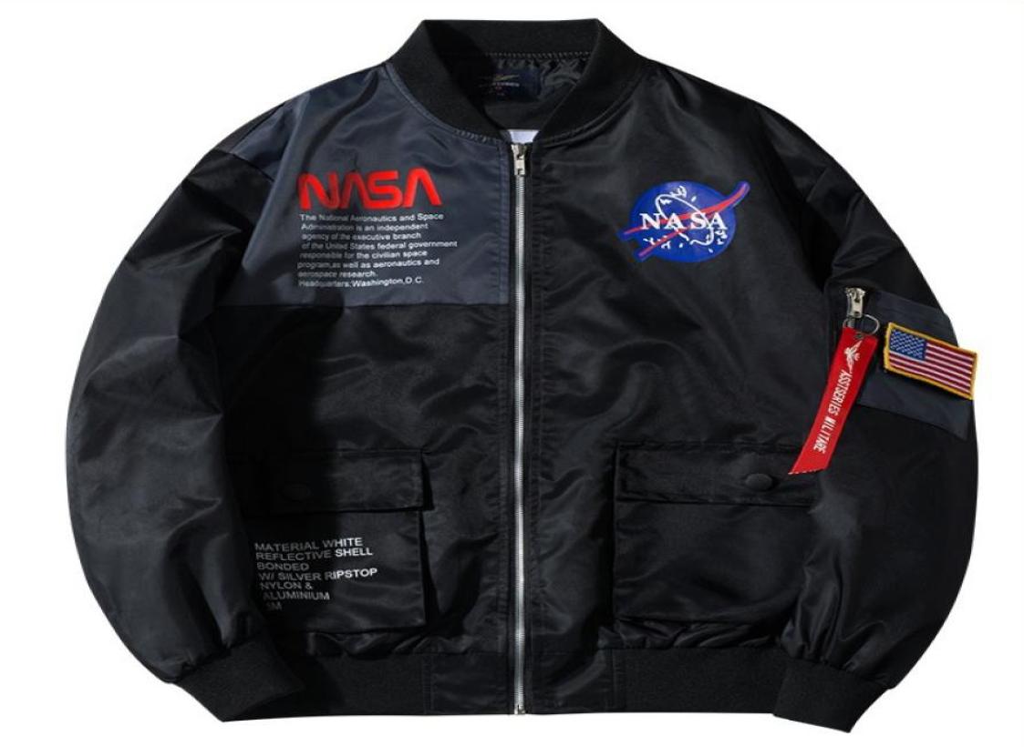 

Designer New NASA Jacket Clothing Flight Pilot mens Stylist jackets Bomber Windbreaker Embroidery Baseball Military Section sport 1837020, Gray