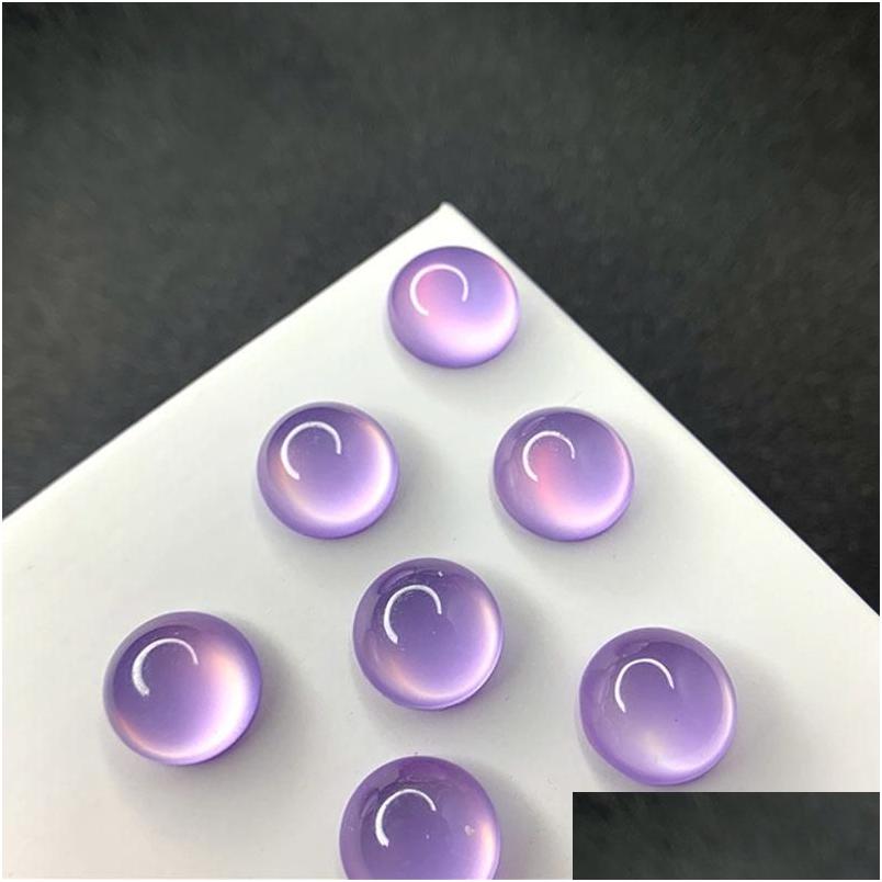 

Nail Art Decorations 100Pcs 8Mm Round Shape Rhinestones Cat Eyes Style Brads Resin Gems Flatback Designer Charms Manicure Accessorie Dhs03