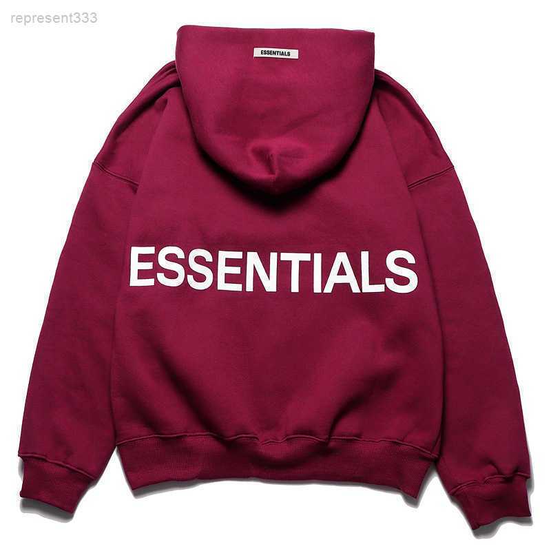 

Super Fire Double Line Fog Fear God Loose Hooded Sweater Wine Red M0jn 4lw9 4LW9, Claret