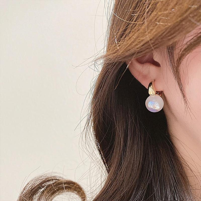 

Hoop Earrings Mermaid Pearl Earring Metal Hypoallergenic Display Leisure Casual Jewelry Girls Daily Party Wedding