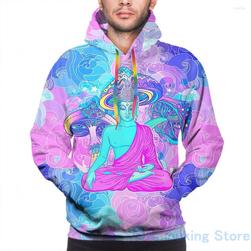 

Men's Hoodies Mens Sweatshirt For Women Funny Trippy Buddha Print Casual Hoodie Streatwear