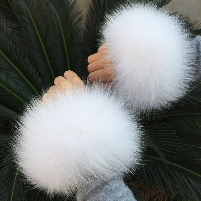 

Sleevelet Arm Sleeves Natural Real Fur Cuffs Winter Warmer Wristband bracelet Genuine Glove's accessories Wrist Sleeve 230512